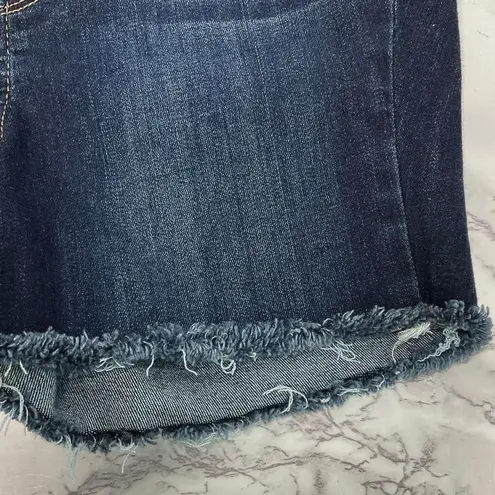 Maison Jules Blue Dark Wash Custom Cutoff Denim Shorts 6 28 in