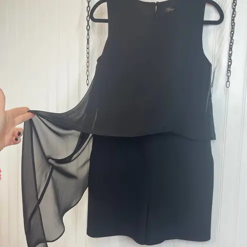 Thalia Sodi NWT Thalia Women’s Black Chiffon Overlay Romper Jumpsuit Small