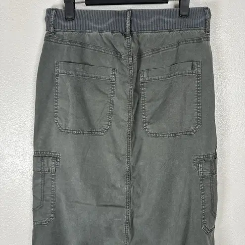 American Eagle  Womens Sz 8 Y2K Grunge Punk Utility Split Front Cargo Maxi Skirt