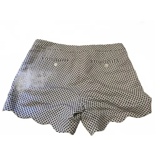 Saint Tropez West Saint Tropez Black/ White Patterned Scalloped Hem Shorts 8