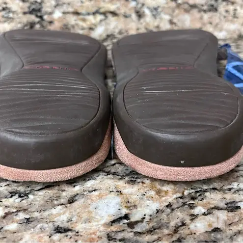 Vionic Women’s Flip Flops Size 9 Blue Geometric – Orthotic Beach Thong Sandal