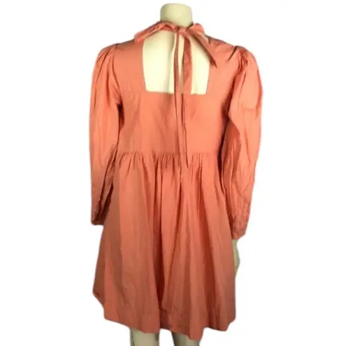Kate Hudson Happy X Nature star dress in peach Boho style key hole back size XS Orange