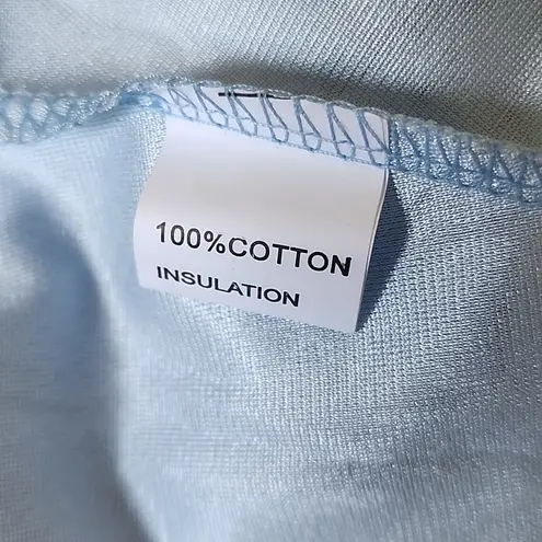 Ecowish Light Blue Eyelet Ruffle Sleeveless Dress