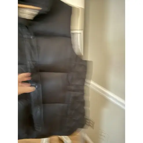 G.H. Bass Black Down Feather Puffer Vest Women’s Size XL Quilted Hooded Warm