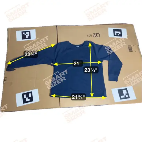 Time And Tru Blue Sweatshirt, Women's Large Pullover, Long Sleeve, Casual Comfy