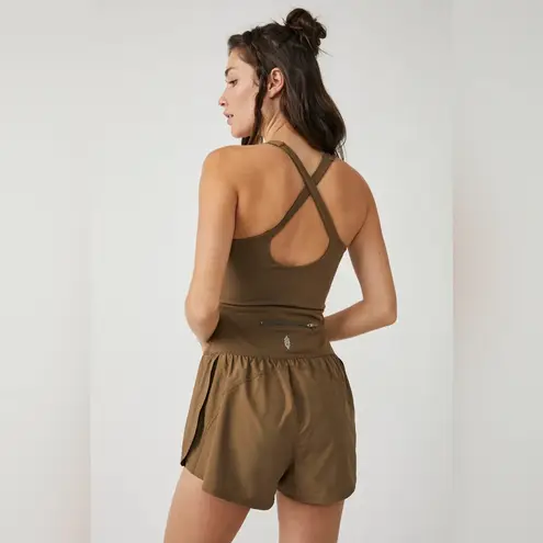 FP Movement XS Righteous Runsie Romper Tea Leaves Strappy Cut