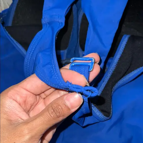 Aqua Green Vibrant Blue Swimsuit with Mesh Accents