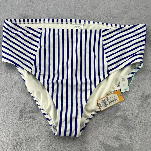 Kona Sol Women's Hipster Bikini Bottom Size XXL (20W/22W) Blue Stripe Classic