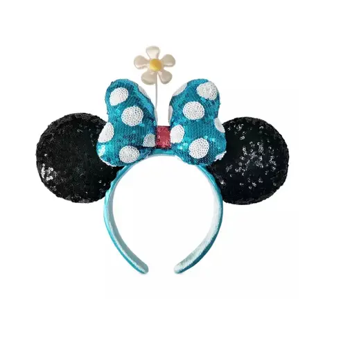 Disney  Minnie Mouse Sequined Ear Headband with Flower