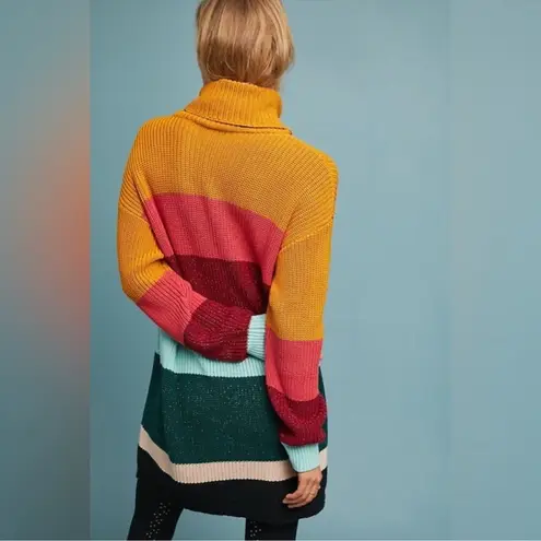 Farm Rio for Anthropologie Boldly Striped Sweater Dress