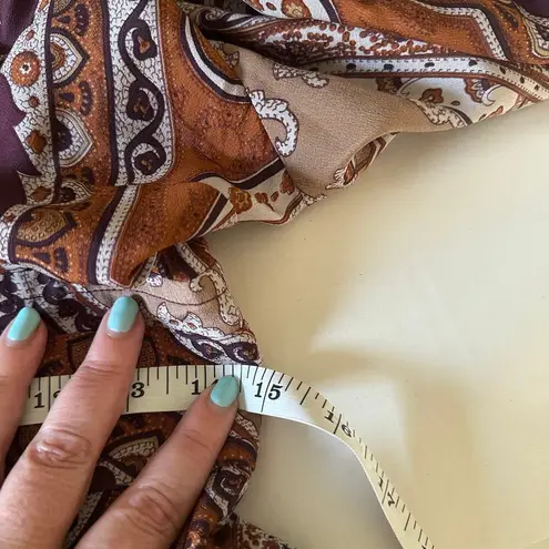 Plenty By Tracy Reese | Boho Silk Brown Paisley Midi Dress | Size Extra Small