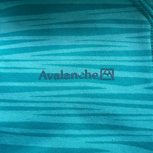 Avalanche Teal Blue Patterned Quarter Zip Pullover