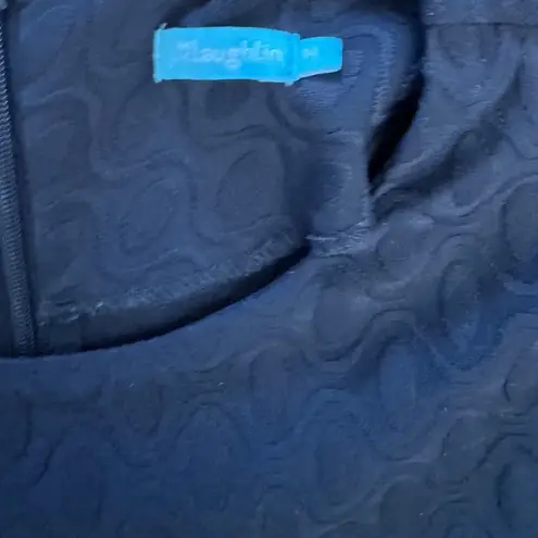 J.McLaughlin Navy Textured Shift Dress Women's M Minimalist Coastal Chic Modern Blue Size M