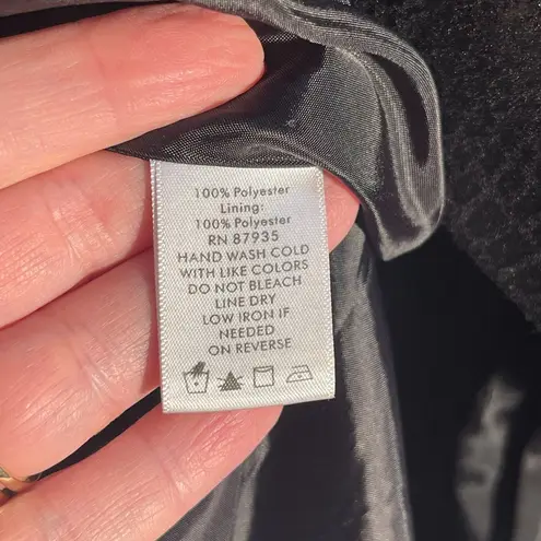 Susan Graver QVC Women Black Snake Croc Embossed Brushed Faux Leather Jacket M