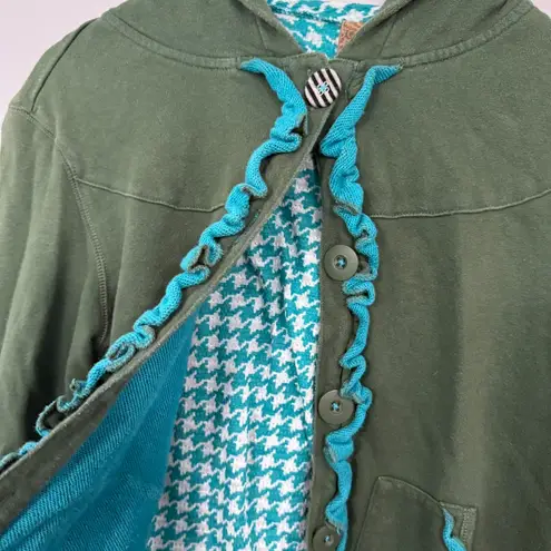 BKE Olive & Teal Utility Jacket w/ Hood & Long Sleeve Top Sizes Medium & Large