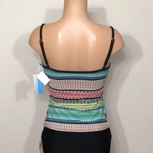 Bleu Rod Beattie  plunge neck tankini top. NWT