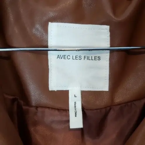 Avec Les Filles NWOT Saddle Brown Puffer