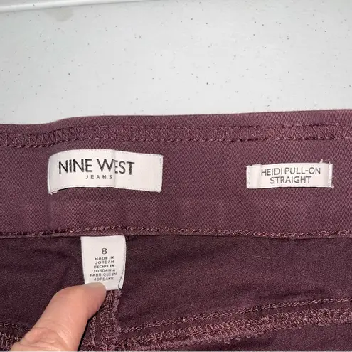 Nine West  Burgandy Pull On Jeans