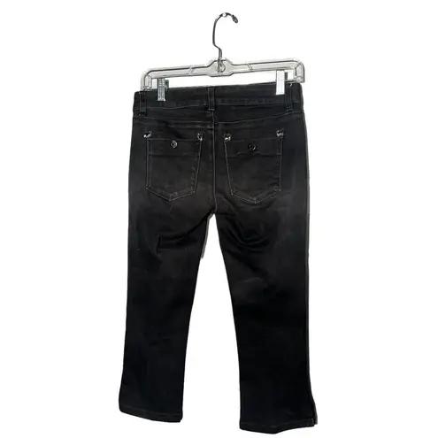 White House | Black Market  Black Skinny Flare 7/8 Capri Jeans Size 0R