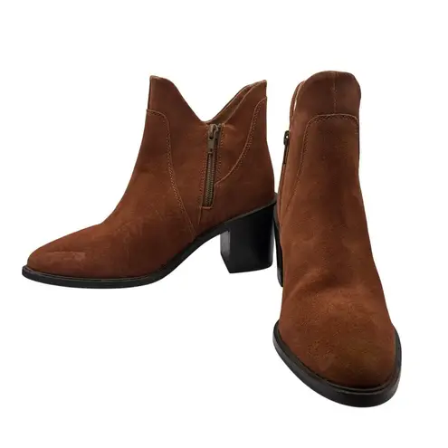 Seychelles Brown Suede Pretty Little Bird Ankle Boots Booties 6 Western Cowgirl