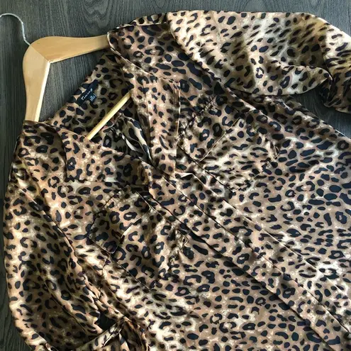 Timing NWOT  Sheer Leopard Print Blouse