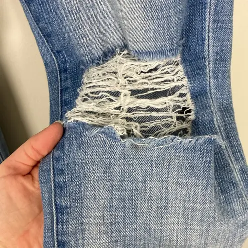 L'Agence El Matador French Slim Denim Jeans Light Wash Raw Hems Women’s Size 25