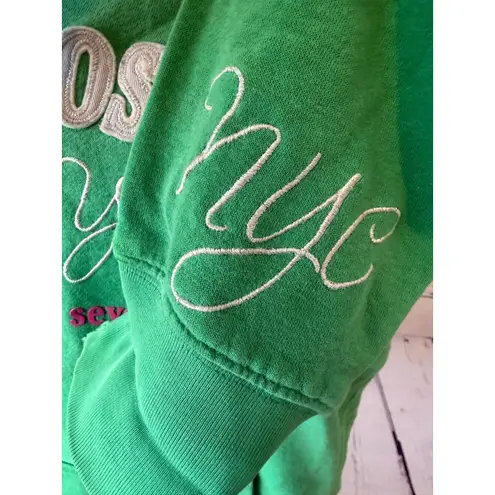 Aeropostale Pullover Sweatshirt Long Sleeve Embroidered Shirt XL Extra Large Y2K Green