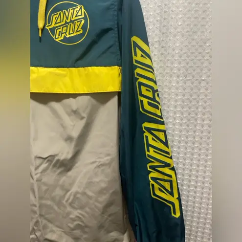 Santa Cruz Hooded Windbreaker Jacket Green