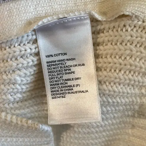 Bardot REVOLVE Sweater Miley Zip Top in Ivory Sleeveless Sz S NWT