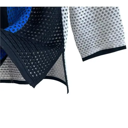 Ming Wang Women Jacket S Color Block Open Knit Career Office Contemporary Travel