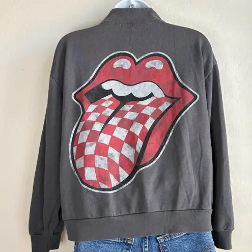 The Rolling Stones Womens Sweatshirt Medium 1/4 Zip Graphic Pullover