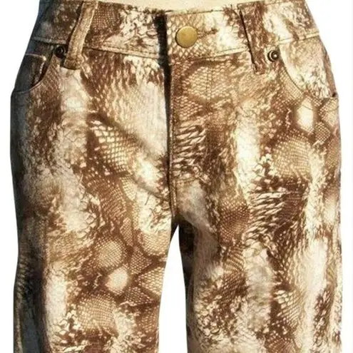 Cache  Multi Color Python Reptile Pant Stretch Rhinestone Studs Jeans New $98 NWT