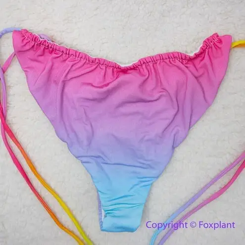 NEW Monica Hansen Beachwear MHB miami vice string bikini bottom, size M Blue Size M