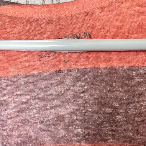 Arizona Jeans Arizona Jean Company Pink and Gray Sleeveless Racerback Tank Top Sz L