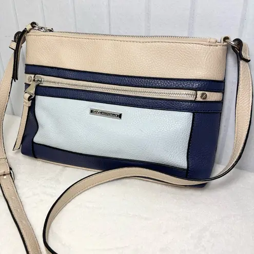Dana Buchman Navy, Tan And Beige Crossbody Handbag/Women's Casual Purse Bag
