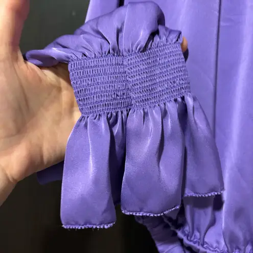 Ramy Brook Bethany Satin Top – Purple, Size M (NWOT, Boho & Feminine)