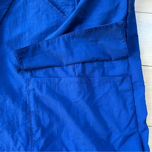 Halara Blue High Rise Wide Leg Cargo Pants 100% Nylon Full Length NWT - Medium