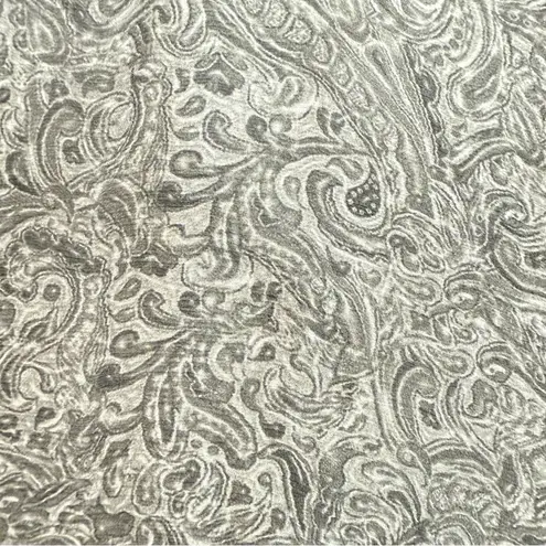 Brunello Cucinelli Paisley Print Silk Midi Skirt Grey Asymmetrical Chiffon