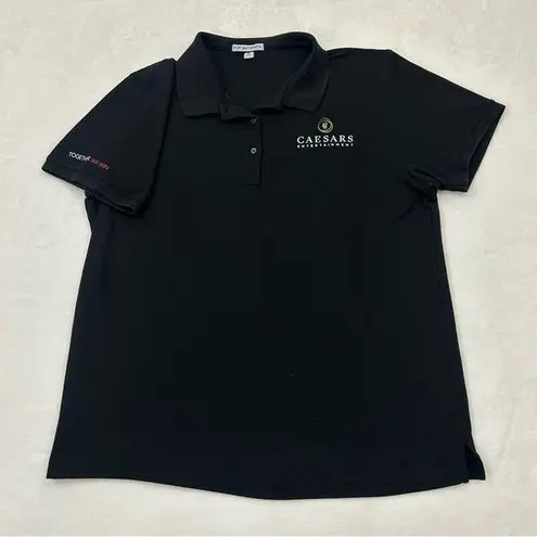 Port Authority Caesars Entertainment Black Casual Work Polo Shirt Ladies Size XL