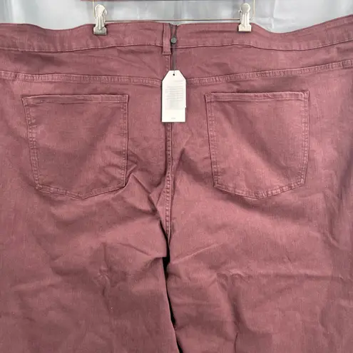 Universal Standard Women's Plus Size 40 Burgundy Stretch 5-Pocket Pant Jean New