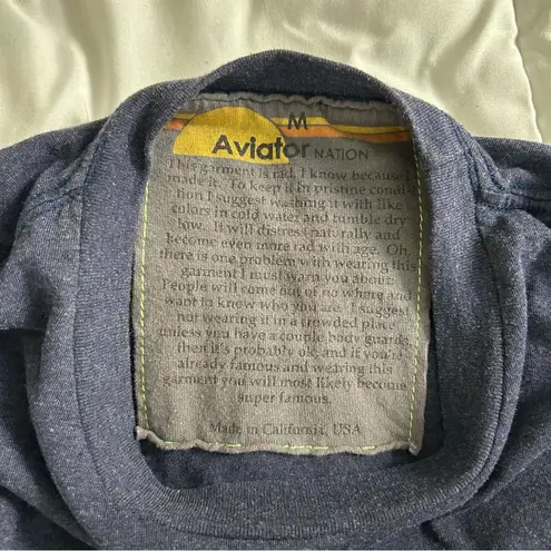 Aviator Nation rainbow tee blue medium