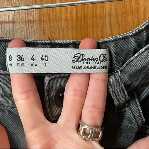 Denim&Co Black Jean Shorts High