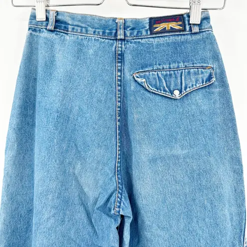 Britannia Vintage Y2K High Waist Pleated Jeans Size 5 Light Wash Denim Mom Jeans Blue