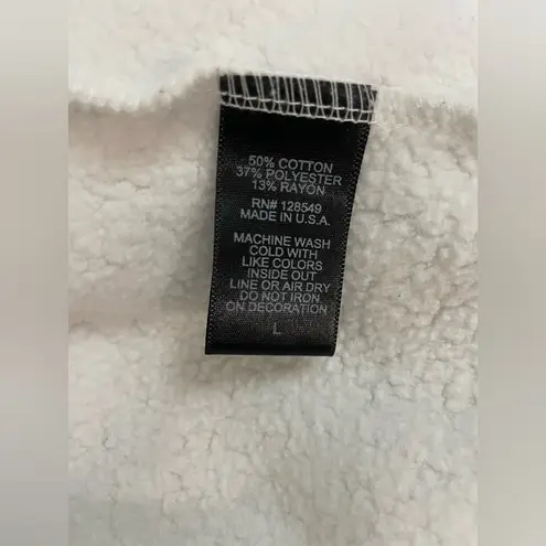 Aviator Nation Bolt Embroidery Classic Cropped Sweatshirt White Neon Striped L