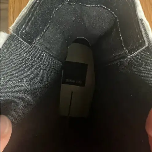 Dolce Vita Jaklin Boots 7.5M Black White Western Block Heel Booties boho Size 7.5