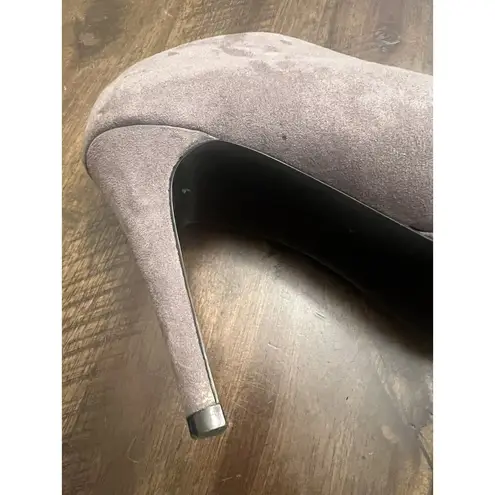 Audrey Brooke  Bootie Heels Women Size 8.5 Gray Suede 4" High Stilleto Pumps