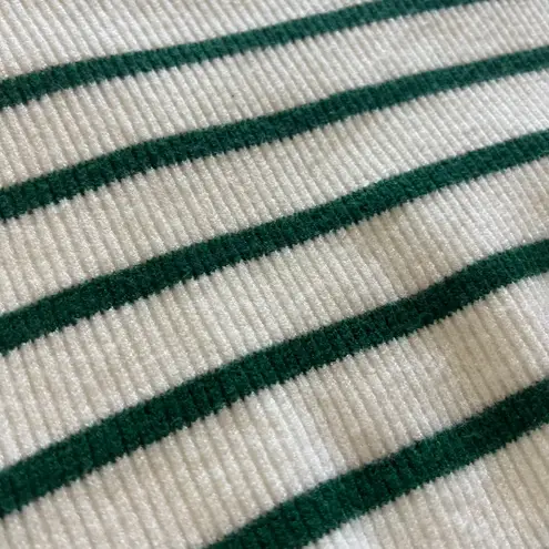 Merokeety Ivory Striped Mockneck Sleeveless Sweater Top