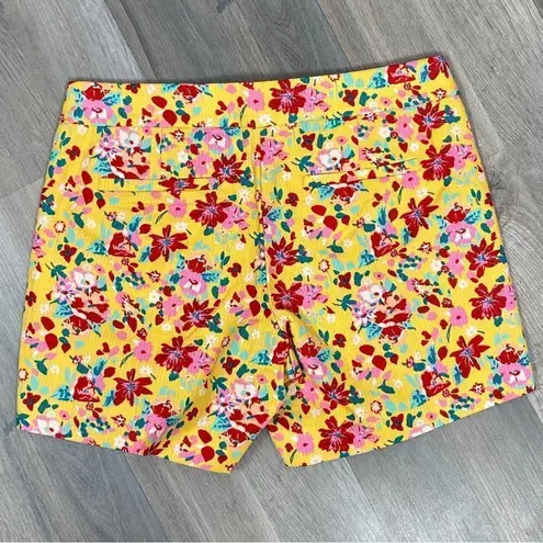 J. Crew Factory Floral Basket Weave Chino Shorts Yellow Multi 4