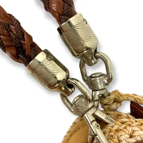 The Sak | Indio Crochet Neutral Sand Stripe Tightweave Medium Shoulder Bag Purse