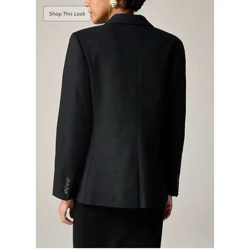 J.CREW Petite Alexandra Blazer in Stretch Linen Blend Size 10P Black NEW CI489